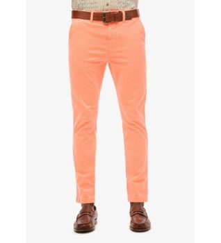 Superdry para hombre. M7011135A Pantalón chino International naranja (32/32), Casual, Algodón