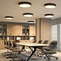 lampara de techo led de metal negro