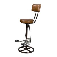silla de bar de cuero de 76 cm con respaldo