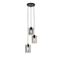 lampara colgante vidrio negro