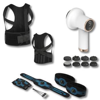 Cofre Ems Soporte Dorsal Masajeador - Bodylife Silhouettefit Pro Blanco