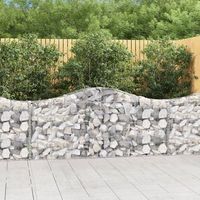 cestas de gaviones 2 piezas  gavion para piedras  gavion decorativo forma de arco hierro 200x30x80100 cm cfw783556