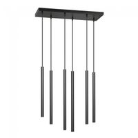 regleta de techo tizo negro 6 luces