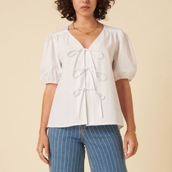 Nobody's Child Bernadetta Organic Cotton-Poplin Blouse - UK 8