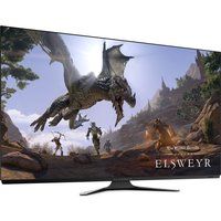 alienware aw5520qf 4k ultra hd 55 oled gaming monitor - lunar white white