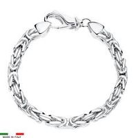 pulsera bizantina para hombre de plata 925 55 mm