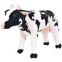 vaca de peluche de pie negra y blanca xxl vidaxl