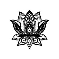 decoracion pared de metal lotus-314 negro 70x70 cm