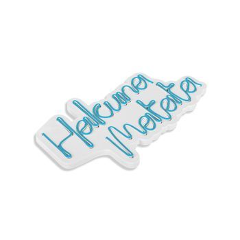 Iluminación Led Decorativa De Plástico Hakuna Matata Azul 47x29x2 Cm