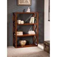 estanteria de 3 niveles madera de mindi marron