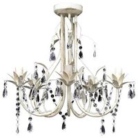 lampara colgante arana de cristal elegante 5 bombillas vidaxl