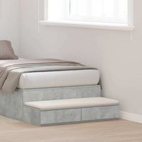 vidaxl cajones de cama con cajon gris concreto 90 x 365 x 165 cm