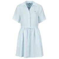 tommy hilfiger vestido ess linen short ss dress para mujer