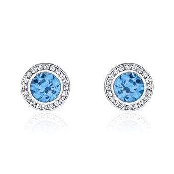 Pendientes de mujer de oro blanco de 9 quilates