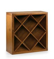botellero con 12 huecos de madera marron anch 90 cm