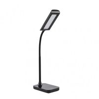 flexo oliver 5w 6000k negro 375lm 43x10x25 cm regulable 3 intensidades flexible orientable y tactil