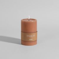vela led de cera rosa 10x15 cm