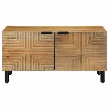 Mesa De Centro，mesa Auxiliar，mesita De Centro Marrón 80x50x40 Cm Madera Maciza Mango