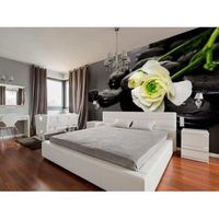 fotomural vinilo zen piedras flores 400 x 300 cm