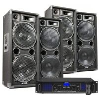 set sonido dj fenton max212  fpl2000 5600 w bluetooth usbsd