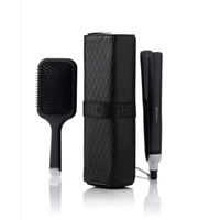 plancha de pelo ghd platinum gift set paddle brush placas ceramicas 185 c - negro