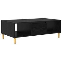 mesa de cafe - mesa de centro - mesa baja roble negro 102 x 55 x 35 cm madera de ingenieria