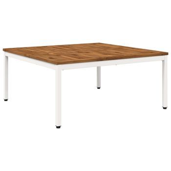 Mesa De Centro Natural Y Blanco 100 X 100,5 X 45 Cm Vidaxl