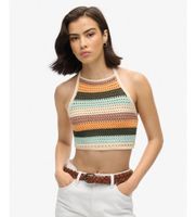 superdry para mujer w6011988a top halter crochet multicolor xl casual poliester sin mangas  tirantes
