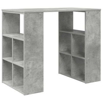 Escritorio | Mesa De Trabajo Gris Concreto 90 X 50 X 75 Cm Madera De Ingeniería