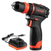 taladro atornillador brushless cd-12qbc 12v 45 nm dnipro-m incluye bateria 2ah y cargador portabrocas desmontable 14 2 velocidades madera y metal
