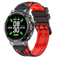 cool clever reloj smartwatch silicona negrorojo llamadas salud deporte