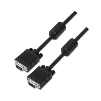 Cable SVGA AISENS A113-0072 VGA Macho-Macho 3m Negro Ferrita Alta Resolución