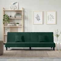 sofa cama  sofa convertible de terciopelo verde oscuro cfw8165823