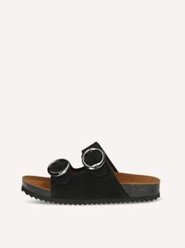 CAPRICE Mule, black, made of Leather without heel, Size 39