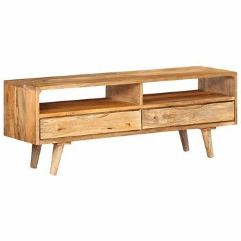 Mueble De Tv Madera Maciza De Mango 110x30x41 Cm Vidaxl