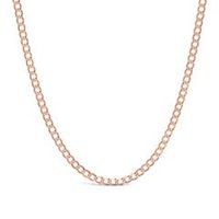 cadena barbada de oro rosa de 18 quilates de 33 mm de grosor