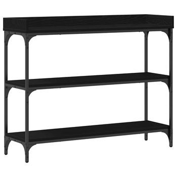 Mesa Consola Roble Negro 100 X 30 X 80 Cm Vidaxl