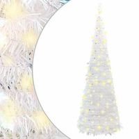 arbol de navidad artificial desplegable 150 led blanco 180 cm vidaxl