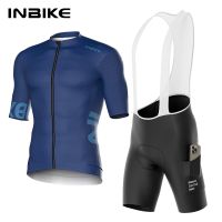 conjunto de jersey de ciclismo inbike pantalones cortos de ciclismo para hombre secado rapido ropa de ciclismo de carretera y mtb con bolsillos