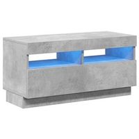 mueble tv  mueble de salon  armario tv con luces led gris hormigon 80x35x40 cm