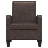 sillon de salon  silla  sillon de cuero sintetico marron