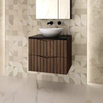 Mueble lavabo individual 60cm paneles de melamina y de mdf madera