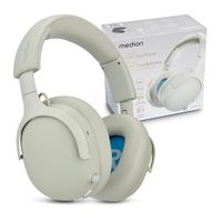 medion auriculares over ear hx-1 plus inalambricos cancelacion de ruido feed forward bluetooth 60 51 preajustes eq hasta 100h de bateria proteccion contra salpicaduras ipx4 monocromo