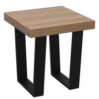 mesa auxiliar madera patas met tal y dm y melamina y pvc