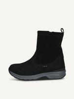 caprice bootie black made of leather and synthetic without heel size 37