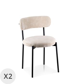 Set de 2 sillas bicolor