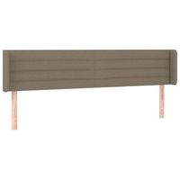 cabecero cama mueble de dormitorio con led de tela 183 x 16 x 7888 cm gris topo m020000925