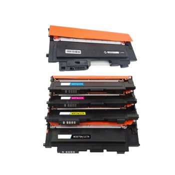 5 Toner Compatibles HP W2070A / W2071A / W2072A / W2073A 117A CON CHIP para HP Color Laser 150a, 150nw, 178nw, 179fnw