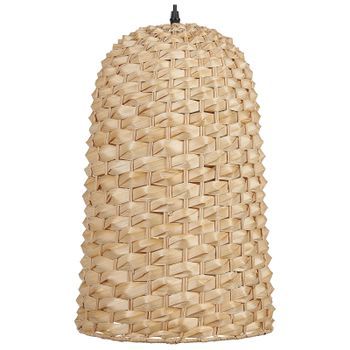 Lámpara De Techo De Madera De Bambú Clara 129 Cm Hecho A Mano Kerio