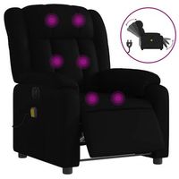 sillon de masaje reclinable electrico cuero sintetico negro